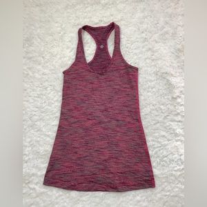 Lululemon Cool Racerback Space Dye Striped Tank Top Pink 4